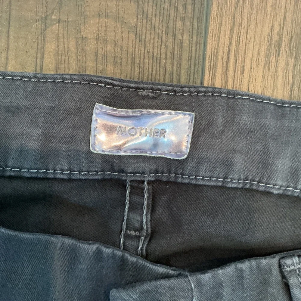 Mother The Looker Skinny Jeans Grey Mid Rise Stretch Denim 30 Made in USA